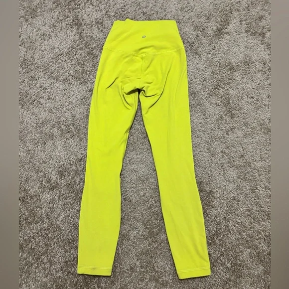 Lululemon Align High-Rise Pant 25" Yellow Serpentine Size 2 - Picture 5 of 6